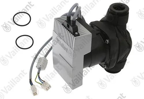 Vaillant Pumpe mit elektrischen Anschlüssen und zwei O-Ringen, geeignet für den Solekreis, in kompakter Bauform.